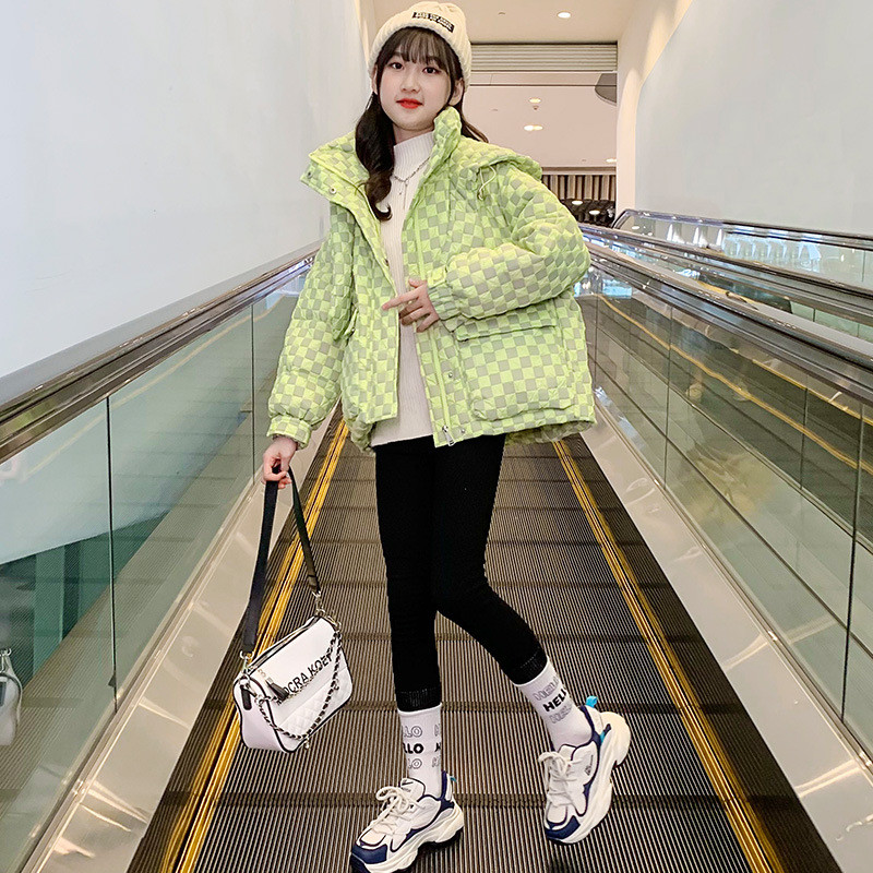 Îmbrăcăminte pentru fete Jachetă caldă Adolescenți Haine pentru copii 2023 Parka de iarnă cu glugă Îmbrăcăminte pentru copii din bumbac îngroșat TZ971