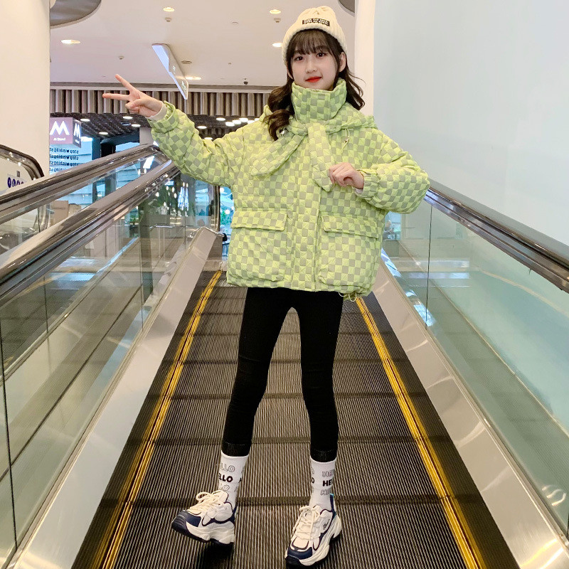 Îmbrăcăminte pentru fete Jachetă caldă Adolescenți Haine pentru copii 2023 Parka de iarnă cu glugă Îmbrăcăminte pentru copii din bumbac îngroșat TZ971