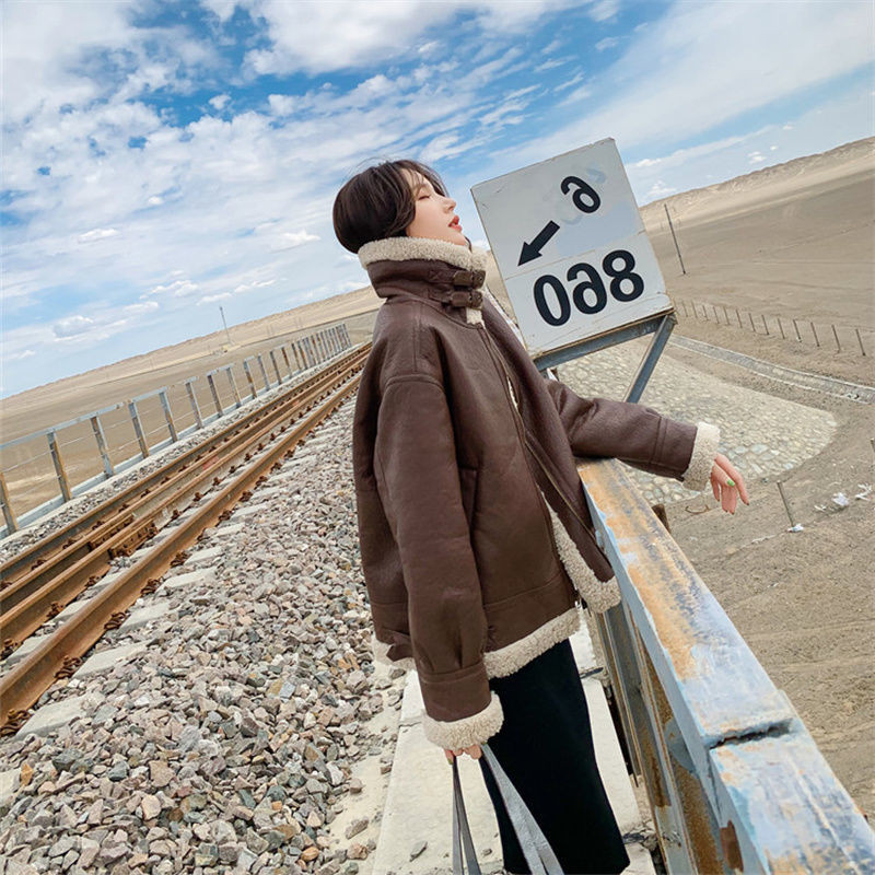 Ženska jakna od umjetne kože Kaput Ženska jakna Modna motociklistička odjeća Jesen Zimska odjeća Kožni kaput Veste Femme