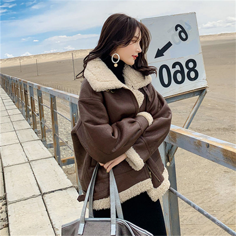 Ženska jakna od umjetne kože Kaput Ženska jakna Modna motociklistička odjeća Jesen Zimska odjeća Kožni kaput Veste Femme