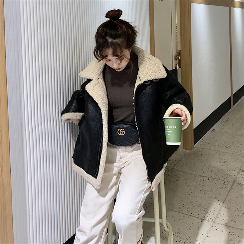 Ženska jakna od umjetne kože Kaput Ženska jakna Modna motociklistička odjeća Jesen Zimska odjeća Kožni kaput Veste Femme