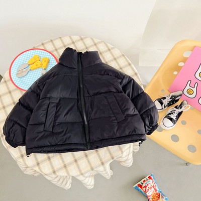 Mergaičių paltas berniukas vaikiška striukė su apykakle Rudens žiema vaikiški drabužiai balti ančių pūkai madingi megztiniai