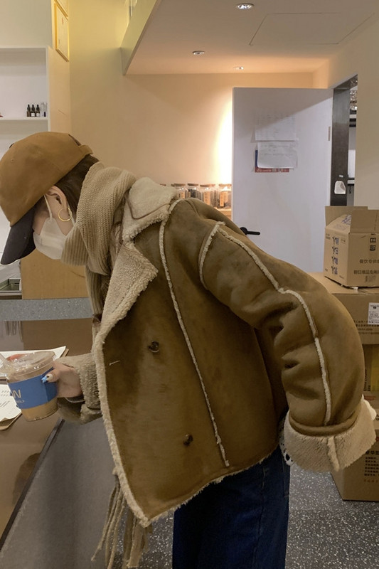 TRAF zimski kaput za žene 2023. Debeli kaput od umjetnog krzna Ženska topla PU jakna Ženske jakne s džepovima Ulične odjeće