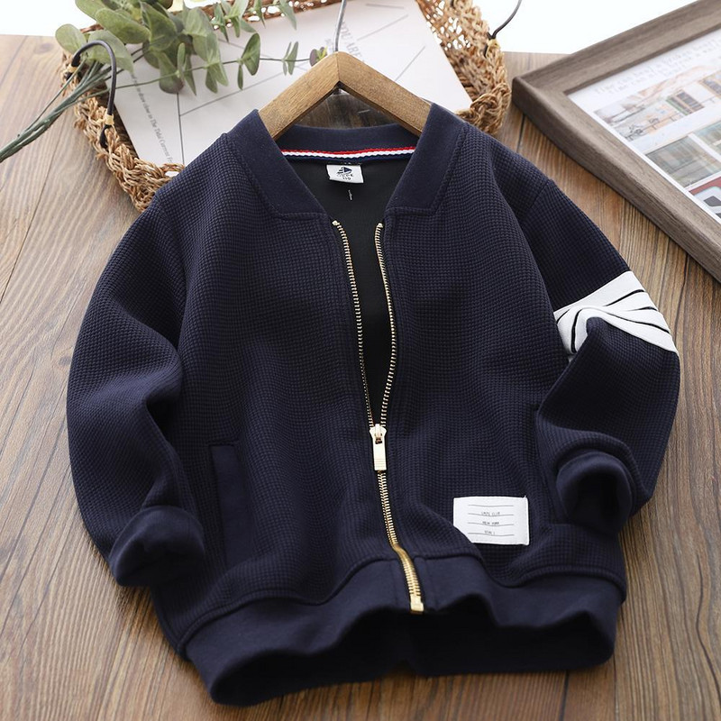 2022 Palton cardigan băieți primăvară și toamnă copii medii și mari Nou casual top coreean super moale stil occidental