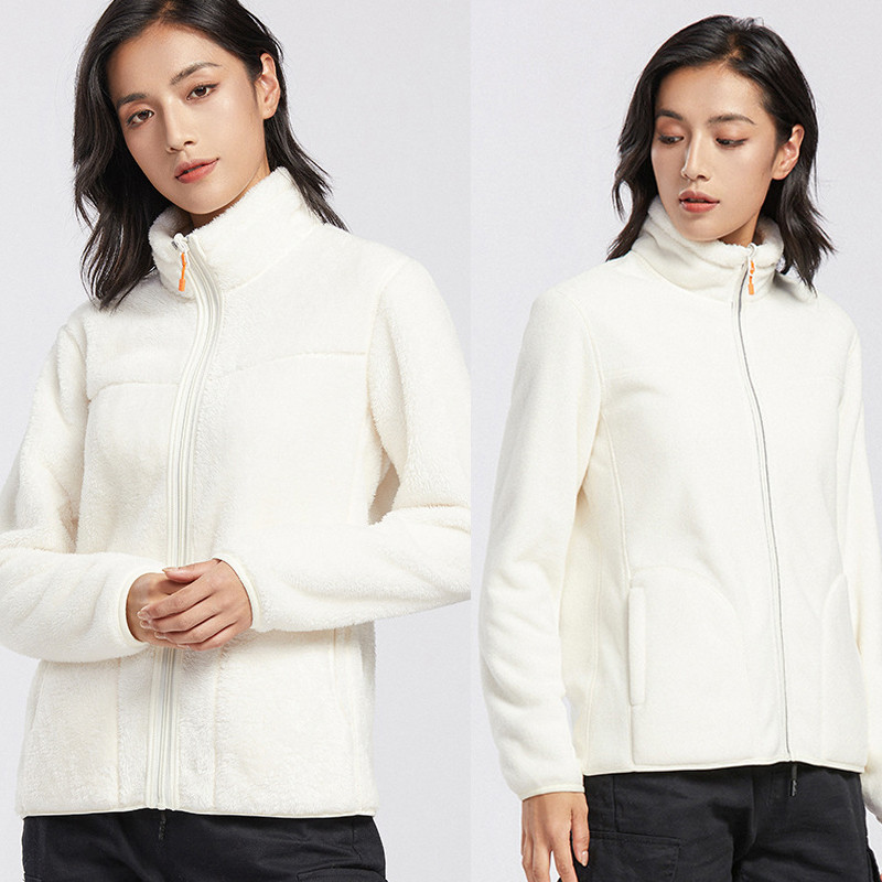 Ženski kaput od flisa Zimska topla deblja jakna Obostrana odjeća Dvostrani baršunasti kaputi od koraljnog flisa Jakne od polarnog flisa