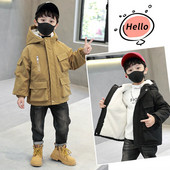 Zimska dječja parka za dječake, vodootporni pamučni kaput s kapuljačom 2-11Y