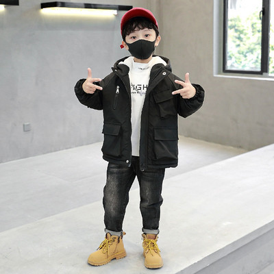 Zimska dječja parka za dječake, vodootporni pamučni kaput s kapuljačom 2-11Y