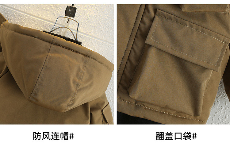 Zimska dječja parka za dječake, vodootporni pamučni kaput s kapuljačom 2-11Y