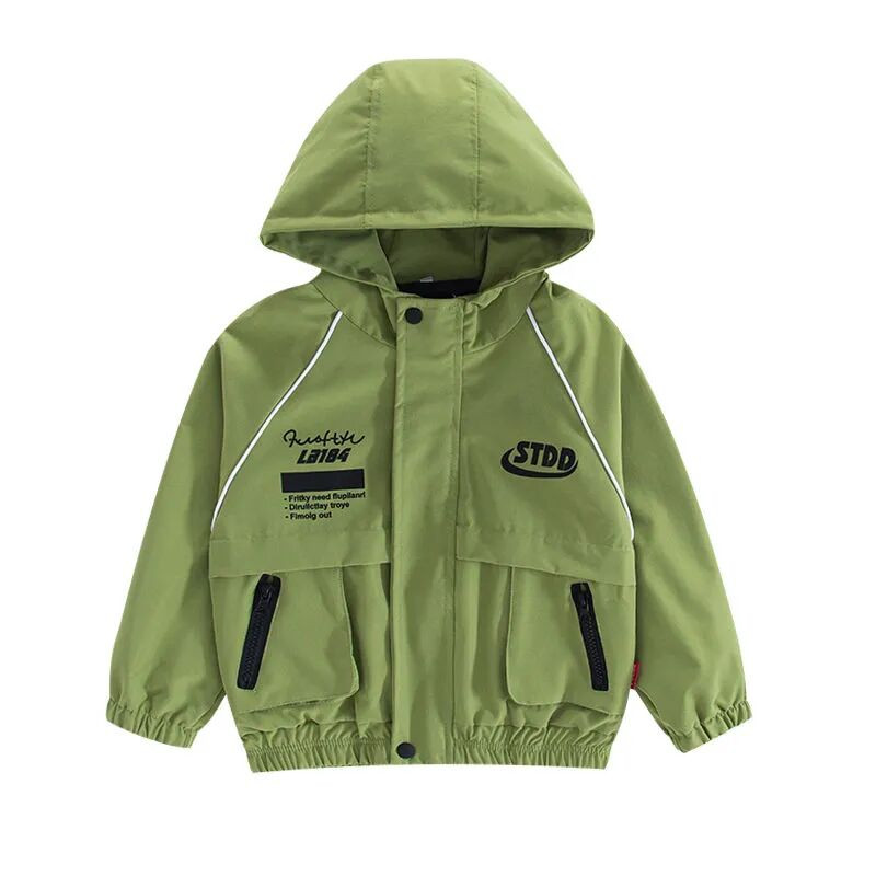 Kaput za dječake Proljetna i jesenska odjeća Nova moderna dječja ležerna jakna s kapuljačom Korejski kaput za dječake za bebe