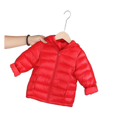 Marka Dječaci Djevojčice Puni kaput Jednobojna dvostrana bijela donja jakna s kapuljačom Nova zimska dječja karirana deblja donja kaput