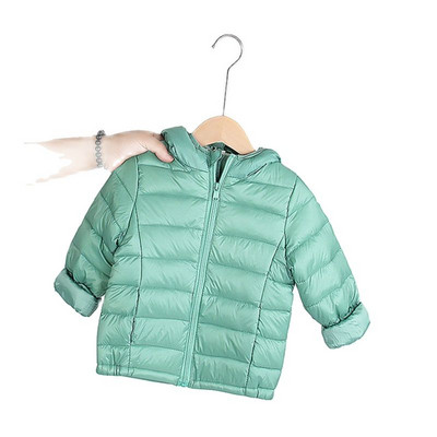 Marka Dječaci Djevojčice Puni kaput Jednobojna dvostrana bijela donja jakna s kapuljačom Nova zimska dječja karirana deblja donja kaput