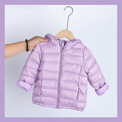 Marka Dječaci Djevojčice Puni kaput Jednobojna dvostrana bijela donja jakna s kapuljačom Nova zimska dječja karirana deblja donja kaput