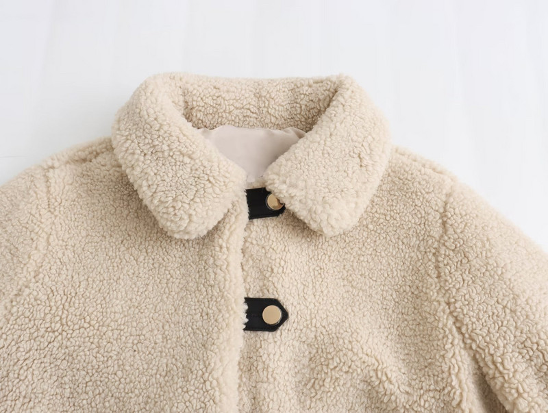 TRAF ZR moderna ženska zimska jakna od flisa s više džepova savršena za hladnu sezonu. Kaput za ženske bomber jakne