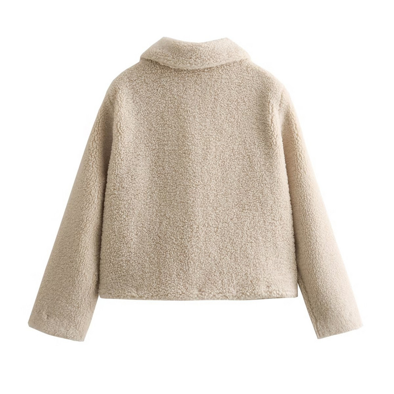 TRAF ZR moderna ženska zimska jakna od flisa s više džepova savršena za hladnu sezonu. Kaput za ženske bomber jakne