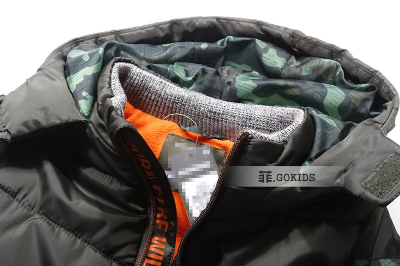 vaikiška/berniukiška žieminė paminkštinta striukė su pūkeliu, vaikiška/berniuku, paltas, army green, dydis 1,5-7Y