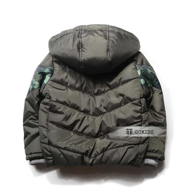 vaikiška/berniukiška žieminė paminkštinta striukė su pūkeliu, vaikiška/berniuku, paltas, army green, dydis 1,5-7Y