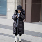 Dječja zimska jakna za djevojčice i dječake Dugi puhovi podstavljeni kaputi Dječja debela topla gornja odjeća s kapuljačom Ležerna dječja odjeća