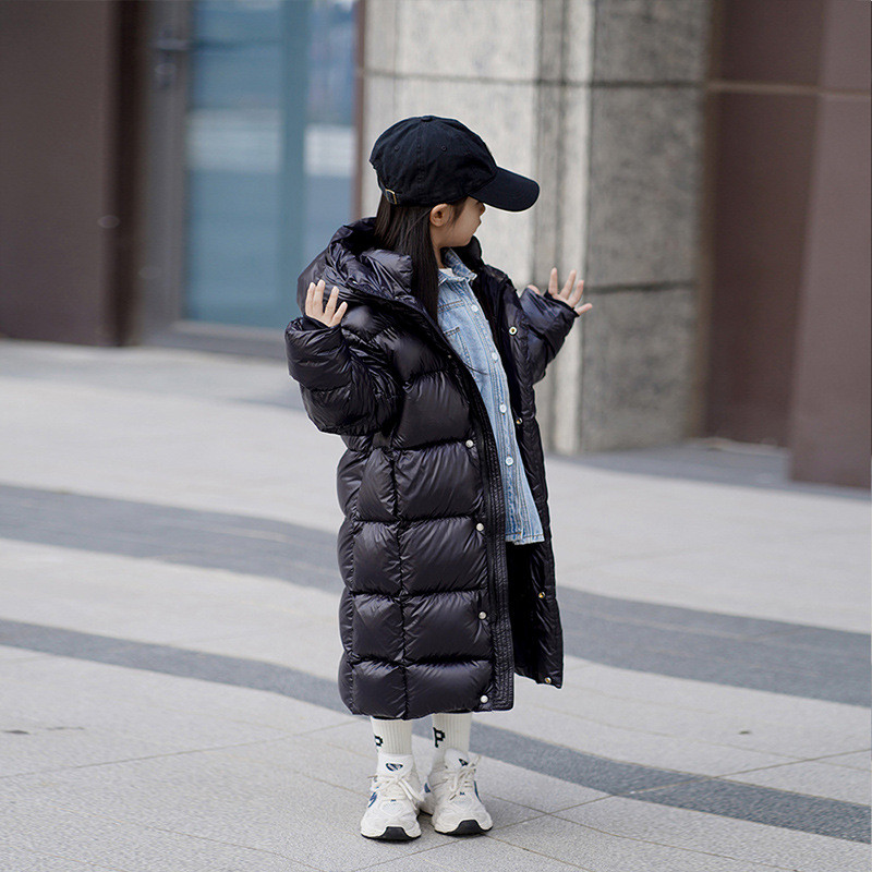 Dječja zimska jakna za djevojčice i dječake Dugi puhovi podstavljeni kaputi Dječja debela topla gornja odjeća s kapuljačom Ležerna dječja odjeća