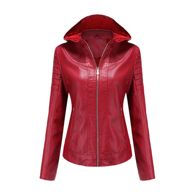 2021 nova europska i američka jesenska i zimska odjeća odvojiva kožna odjeća s kapuljačom ženska plišana topla jakna