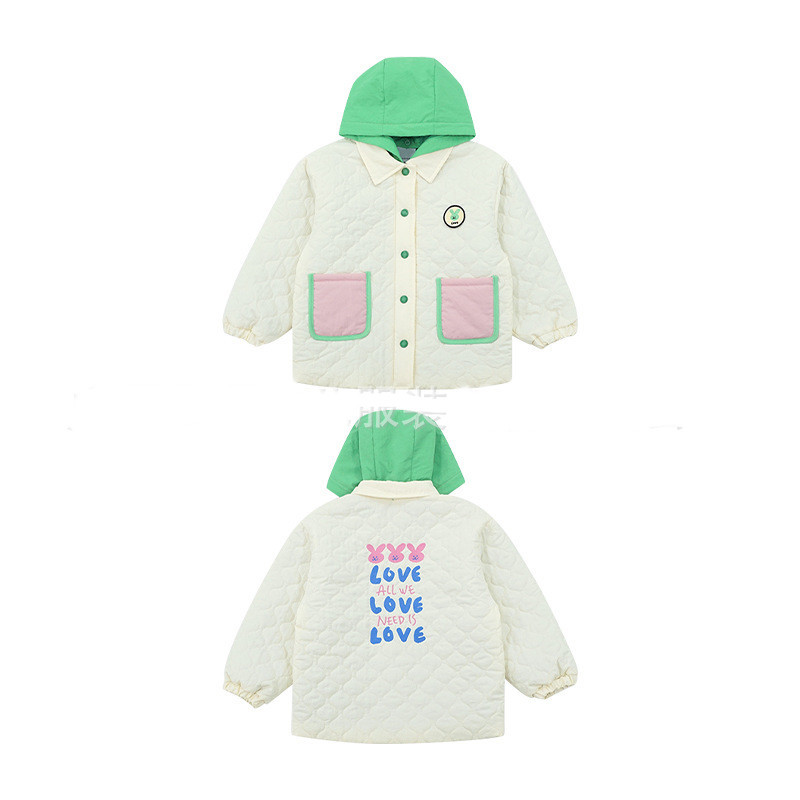 Korejska dječja dječja pamučna odjeća za djevojčice Zimska dječja pamučna odjeća Mali zec Gornja odjeća visoke kvalitete Ležerna odjeća s kapuljačom Kaput za djevojčice