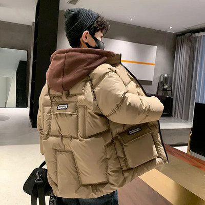 Ziemas zēnu jaka Biezs silts mētelis ar kapuci rāvējslēdzējs Mode bērniem vējjaka virsdrēbes bērnu apģērbi TZ999