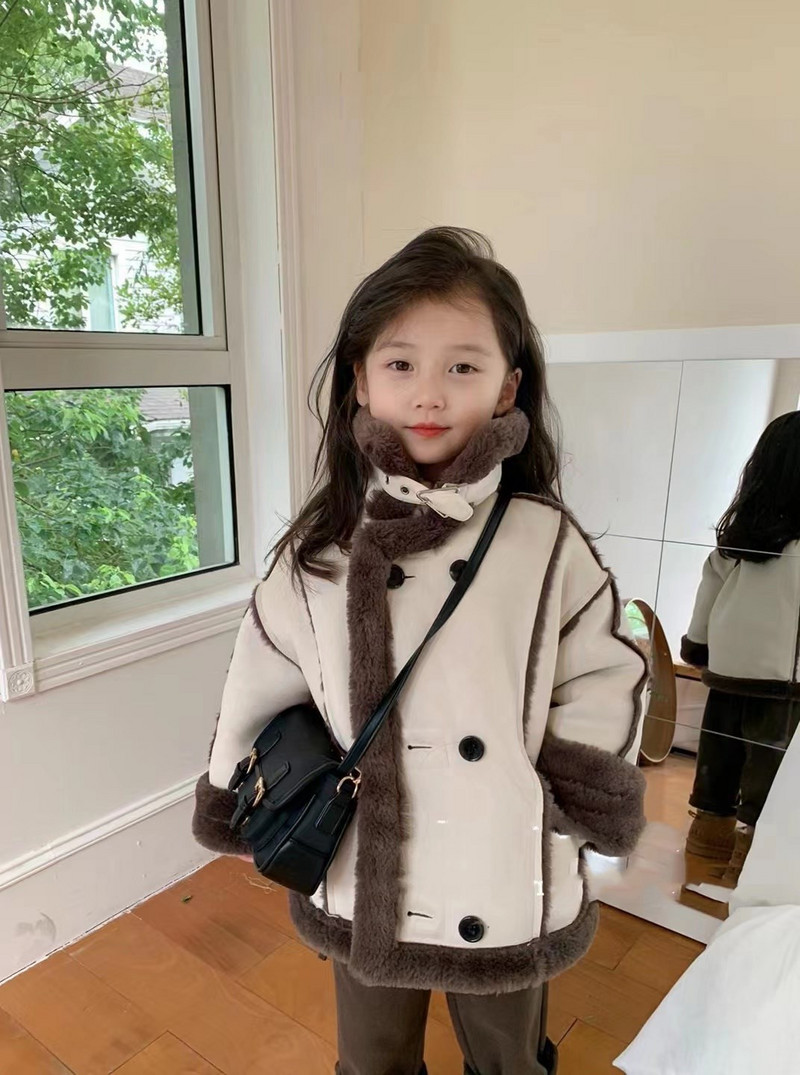 Îmbrăcăminte exterioară pentru băieți și fete, plus haine îngroșate de lână jachetă căptușită din bumbac top iarnă nouă jachetă caldă haină pentru copii