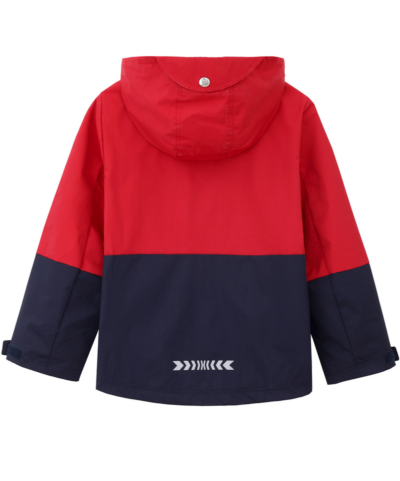 Hiheart 3-9T dječja jakna za dječake s kapuljačom, vodootporna na vjetar, dječja kišna jakna s mrežastom postavom, lagana vanjska vjetrovka