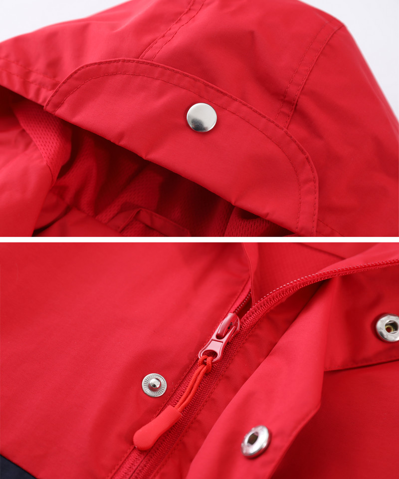 Hiheart 3-9T dječja jakna za dječake s kapuljačom, vodootporna na vjetar, dječja kišna jakna s mrežastom postavom, lagana vanjska vjetrovka