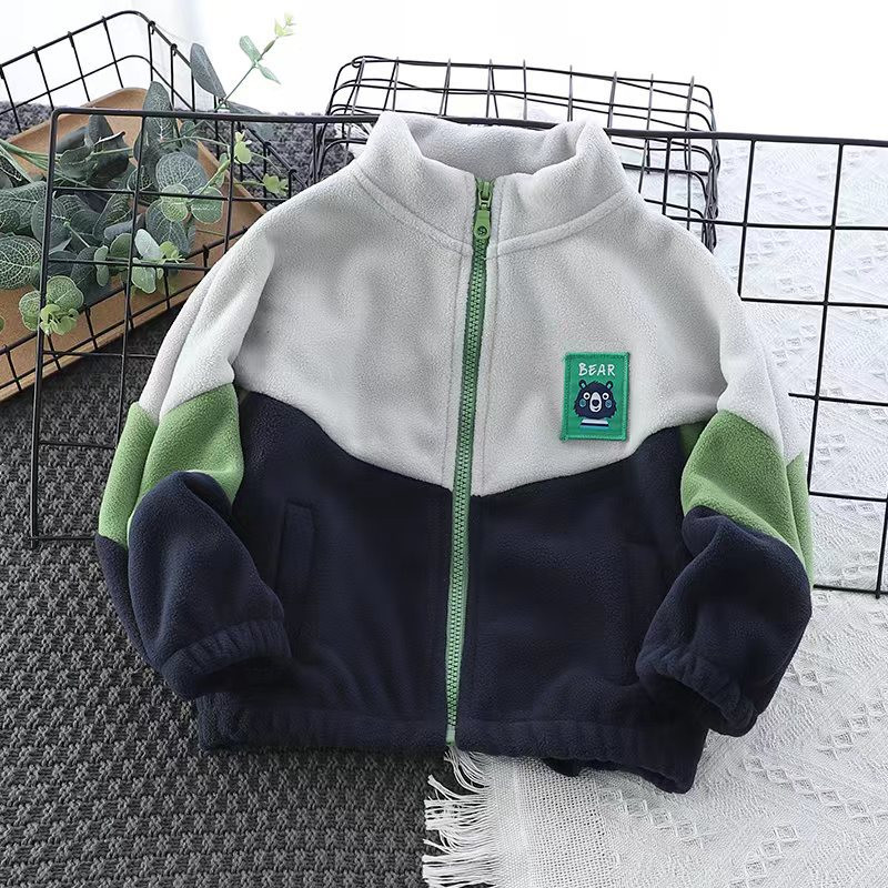 Rudens žiemos vaikiška vilnonė striukė vaikams, 3 spalvų kratinys su apykakle, skirtas paaugliams berniukams nuo 1 iki 12 metų paltas