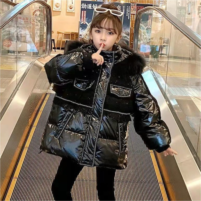 2023. gada Meiteņu ziemas Parkas Pusaudžu Jaunu Meiteņu Silts Mētelis Virsdrēbes Pusaudžu Apģērbs Bērni Bērni Meitenes Jaka ar kapuci 6 8 10 12 gadiem