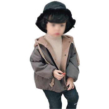 Пролетно и есенно палто за момчета Двустранно облекло Едноцветно ежедневно яке Детско горнище Устойчиво на износване бебешко палто
