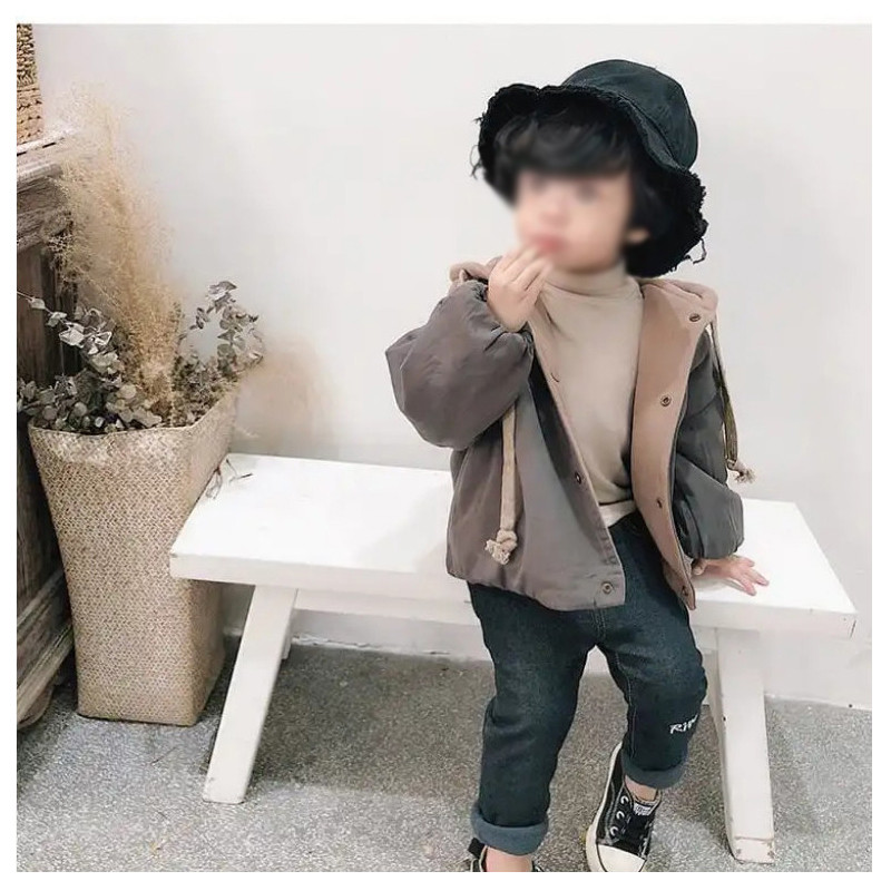 Proljetni i jesenski kaput za dječake, dvostrana odjeća Jednobojna ležerna jakna Dječji gornji kaput za bebe otporan na habanje