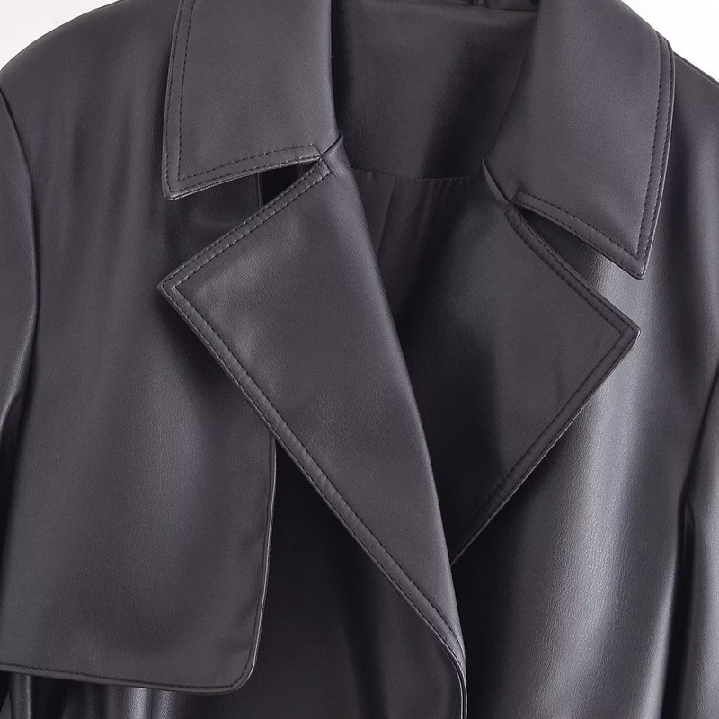 Svestrani trenčkot u retro hongkonškom stilu 2023. od umjetne kože