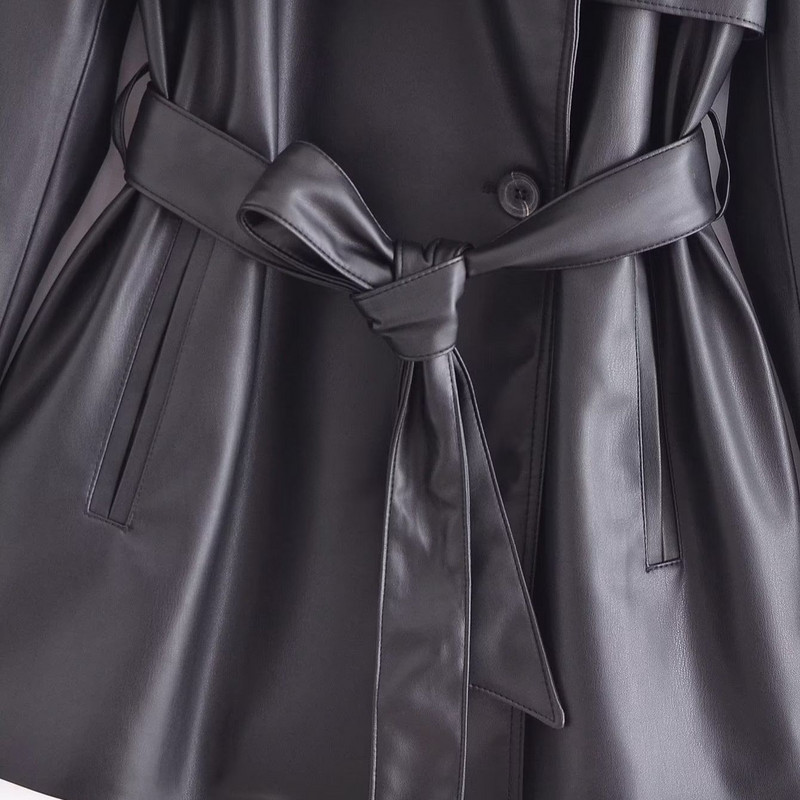 Svestrani trenčkot u retro hongkonškom stilu 2023. od umjetne kože