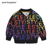 Mudkingdom Jakna za dječake i djevojčice s ispisom zvijezda, pamučne pune jakne s patentnim zatvaračem za malu djecu, gornja odjeća