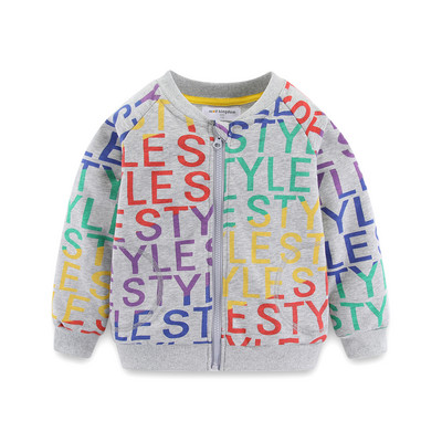 Mudkingdom Jakna za dječake i djevojčice s ispisom zvijezda, pamučne pune jakne s patentnim zatvaračem za malu djecu, gornja odjeća