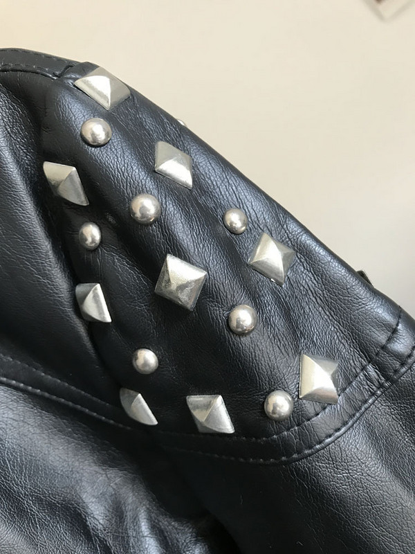 2023. gada pavasaris Jauns modes zīmols Taizemes stila kniedes pērlītes Leoparda raksta odere lokomotīve Pu ādas īsa jaka wq1198