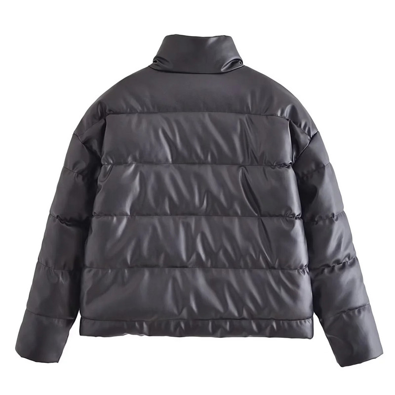 Jaqueta Feminina Kožne jakne Ženski kaput Debela topla gornja odjeća Crna jakna Casacas de Cuero Veste Cuir Femme traf Gornja odjeća