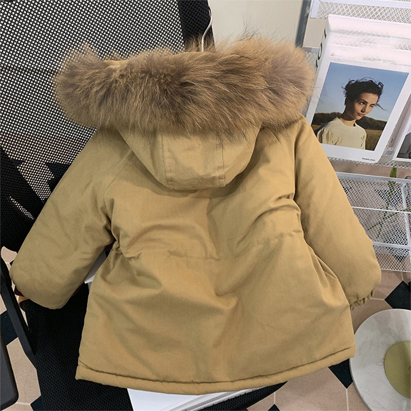 Kaput za djevojčice od 2 do 10 godina 2023 s kapuljačom i debljinom od baršuna Topla zimska dječja jakna Vjetrovka Tinejdžeri Gornja odjeća za djecu
