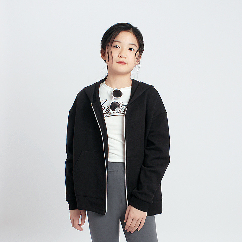 Jachetă cu glugă pentru copii Versiune coreeană Jachetă lejeră cu fermoar pentru copii pentru adolescentă 4-13 ani Hanorac Îmbrăcăminte exterioară