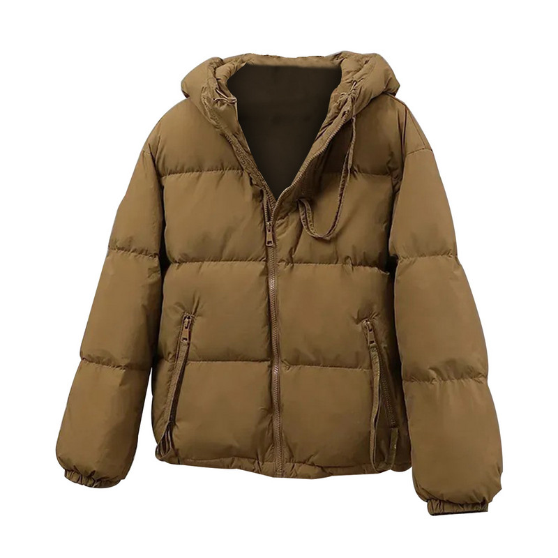 Retro rudens ziemas mētelis sievietēm, bieza, kokvilnas polsterēta jaka Korejas sieviešu mētelis ar kapuci ikdienas brīvs parkas 4XL