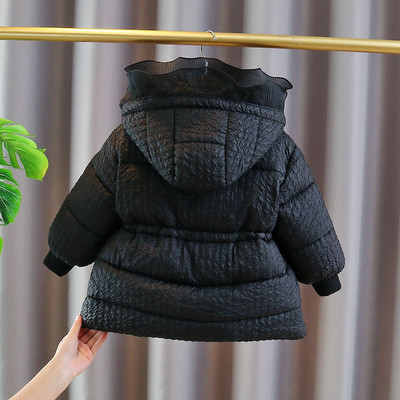 Dječja pamučna jakna, zimska zadebljana i plišana, slatka djevojčica, toplija jakna s kapuljačom u korejskom stilu, zimska odjeća