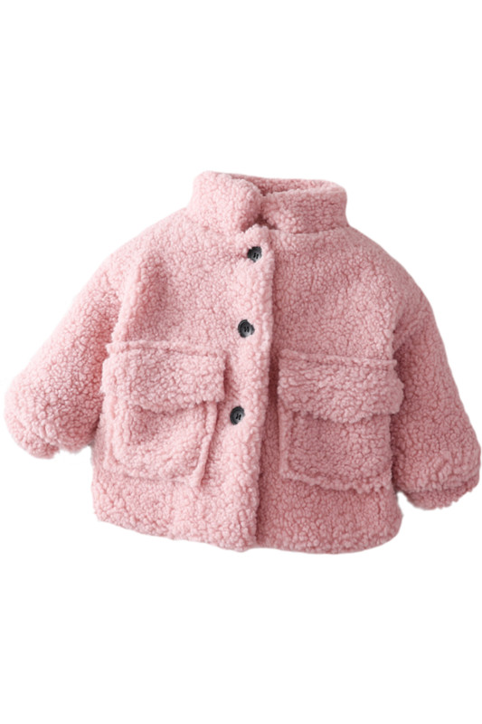 Modna zimska jakna za djevojčice i dječake, debela janjeća vuna, dojenčad, mala djeca, topli ovčiji kaput, gornja odjeća za bebe, pamuk 1-8 godina