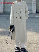 Vuneni kaput za žene u jesen i zimu, High Sense, Hepburn stil Vuneni kaput Dugi kaput Zimski ženski kaput Topli 2023.