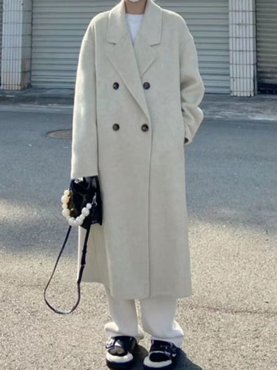 Vuneni kaput za žene u jesen i zimu, High Sense, Hepburn stil Vuneni kaput Dugi kaput Zimski ženski kaput Topli 2023.