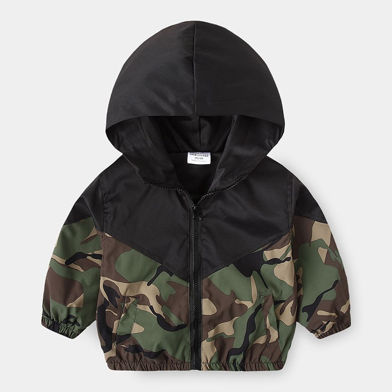 Băieți, primăvară, toamnă, haine, jachete pentru copii, cu glugă, camuflaj, jachetă de vânt pentru copii, cardigan, îmbrăcăminte exterioară, haine pentru bebeluși 2-8 ani