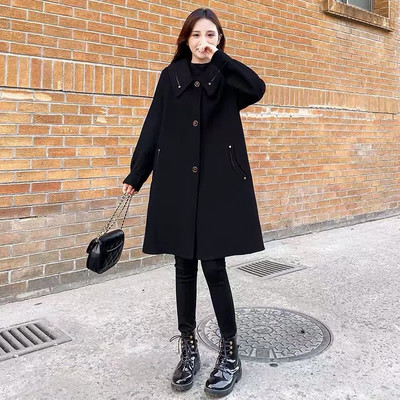 Novi vuneni kaputi 2023. Ženska jakna Hepburn Wind A-kroja Vunene parke Ženska velika veličina 6XL Vuneni kaput Jednoredne vunene jakne