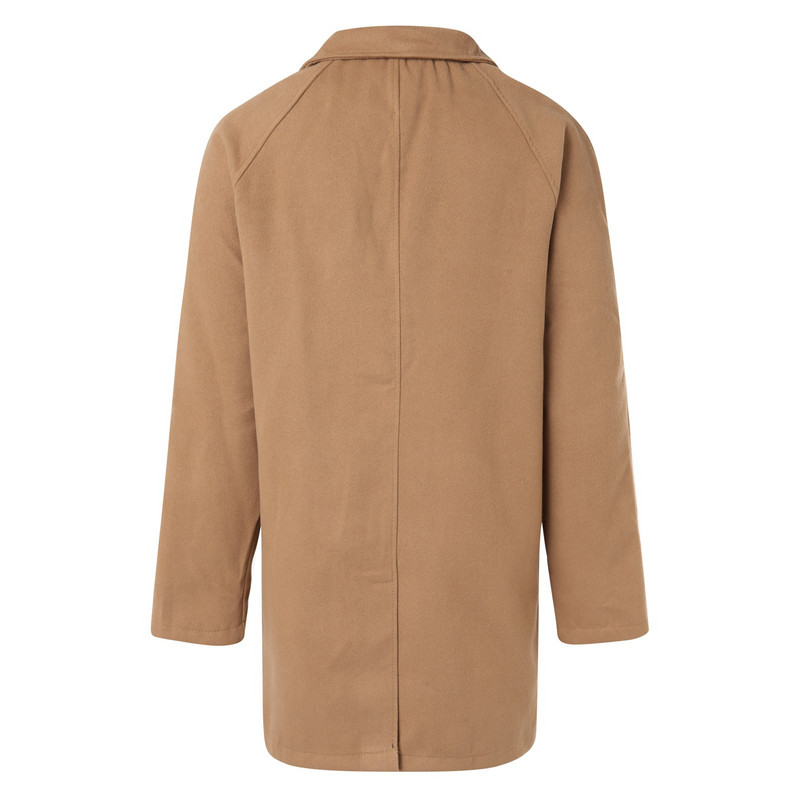 Jachete de iarnă pentru femei, haine de costum, tendințe de toamnă și iarnă, culoare uni, haină subțire de lână, cu un singur piept, de lungime medie, îmbrăcăminte caldă