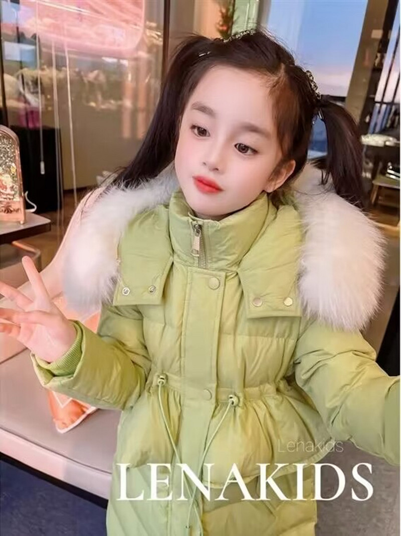 Zimski pamučni kaput za djevojčice 2023. Novi trend Dječja odjeća Duga debela donja jakna Gornja odjeća Odjeća 3-14 godina Dječja parka CH14