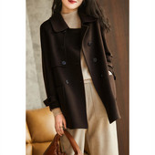 jesen i zima novi stil vjetrovke kratki stil dobar za nošenje dvoredno kopčanje dugih rukava široki tanki modni kaput za sve vrste